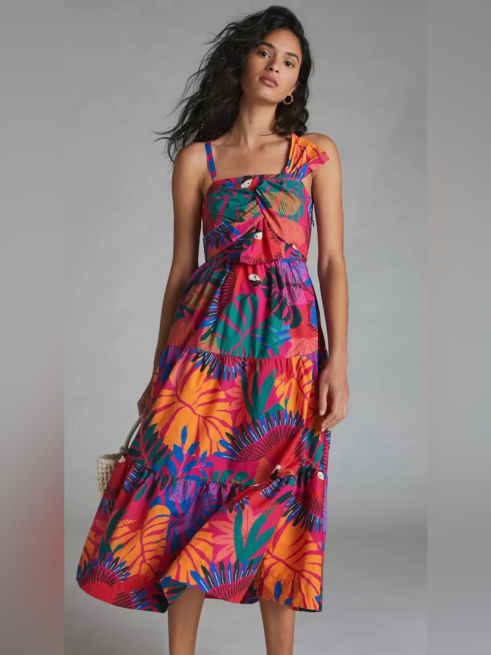 Farm Rion Macow Print MIDI
